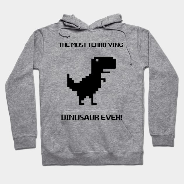 Chrome Dino – Offline T-Rex Hoodie by alltheprints